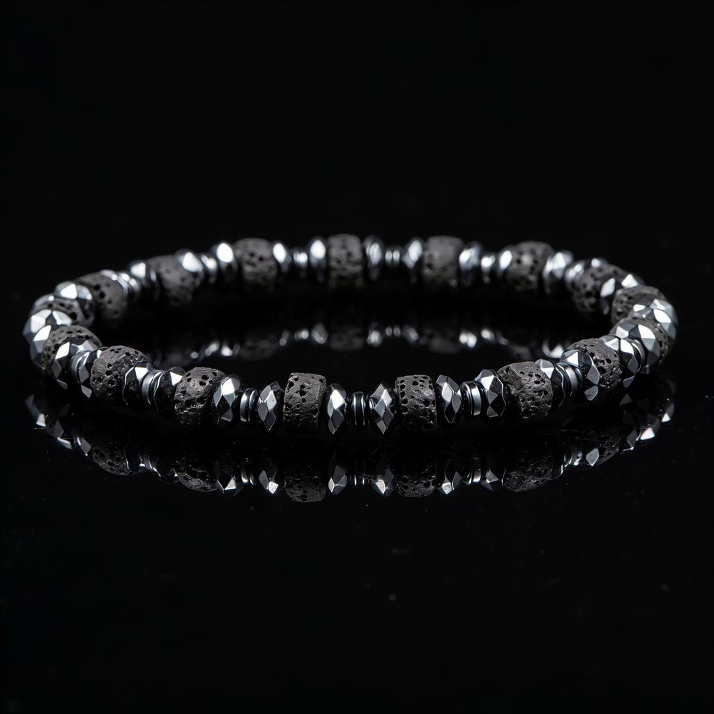 Natural Stone Men'S Bracelet | Fashion Elastic Design Hematite Stone Bracelets, Versatile for Daily, Gift, and Party Occasions
