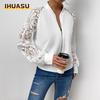 Damen Vintage Casual Einfarbig Druck Herbst Winter Langarm Jacken & Mäntel