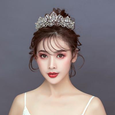 Atmosphärische Krone Tiara Braut Waldstil Fee Hochzeitskleid Hochzeitsauftritt Mädchen Geburtstagsgeschenk Krone Mädchen