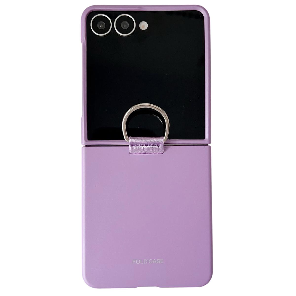 

Чехол для Samsung Galaxy Z Flip7 5G с кольцом-держателем, противоударный, с прорезиненным покрытием из ПК Black