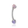 Titanium Banana With Purple Opal - Silver - Tb-011 1.2/10/3
