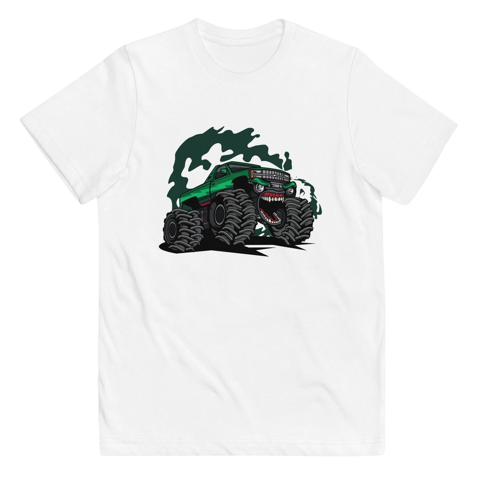Monster Truck Youth T-Shirt Cartoon Comic Movie Racing Derby Bigfoot XS