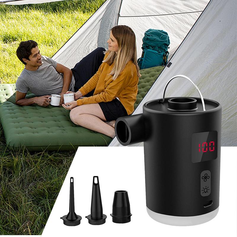 Air Pump For Mattress Air Pump For Pool Floats Rechargeable Compressors Fast Inflation With LED Lamp For Camping Guest Kids