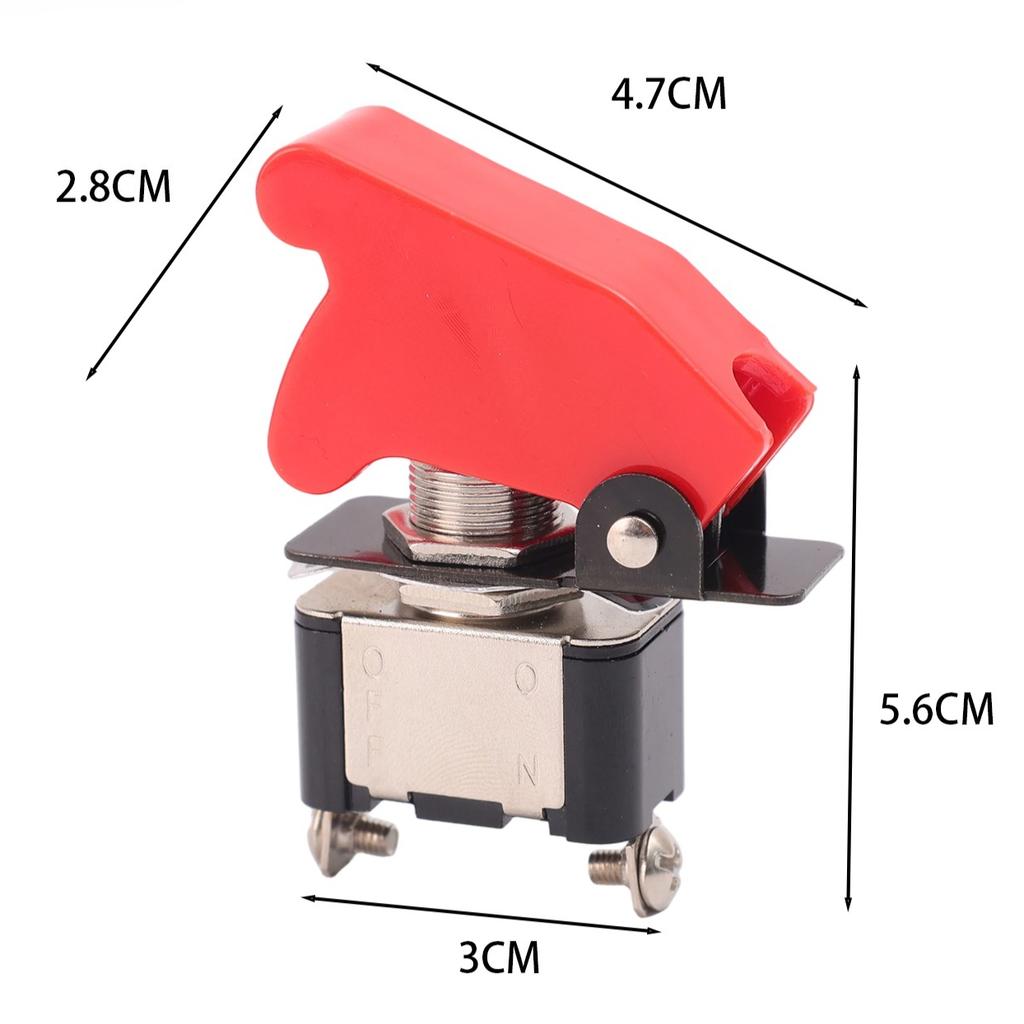 New KN3A-101 Toggle Rocker Switch LED Switch with Protective Cover Car Auto Cover LED Light Toggle Switch Control on/Off RED