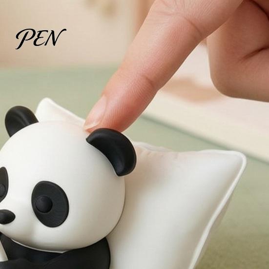 Car Interior Styling Ornaments 3D Printed Panda Ornaments, Cute & Pillow Desktop Figurine, Stress Relief Sculpture Compact Shelf Decorations for Home