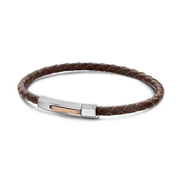 Frank1967 Pompeii Leather Bracelet Brown 4Mm 7Fb-0002