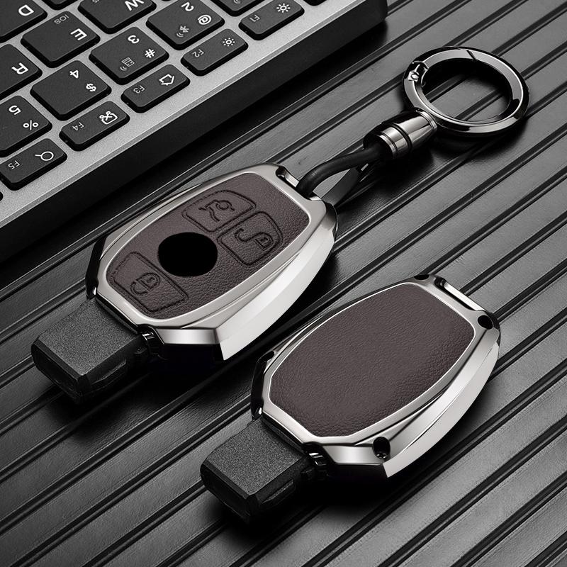 Interior Mouldings 2 3 button New Alloy Style Car Key Case Cover Shell Fob for Mercedes Benz A B C E S Class W204 W205 W212 W213
