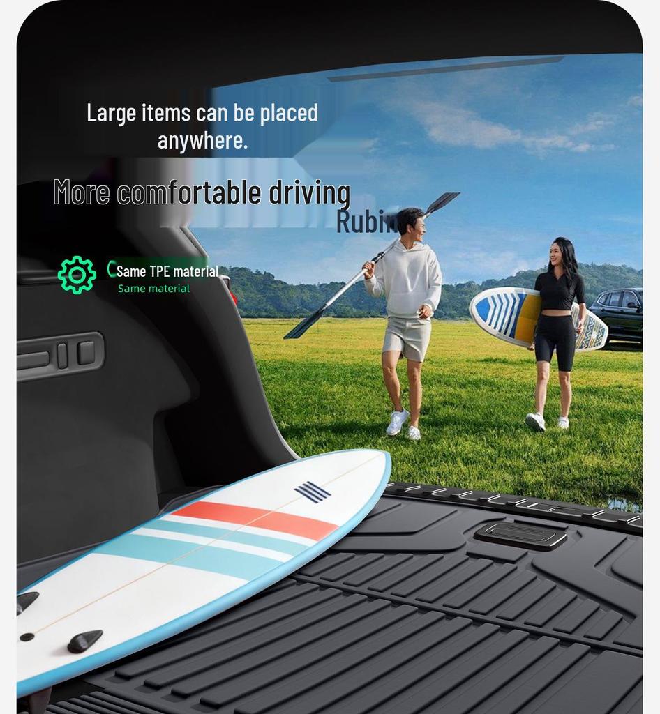 Ideal i6/i8 TPE Trunk Mat: Semi-enclosed, Non-slip, Wear-resistant Car Accessory