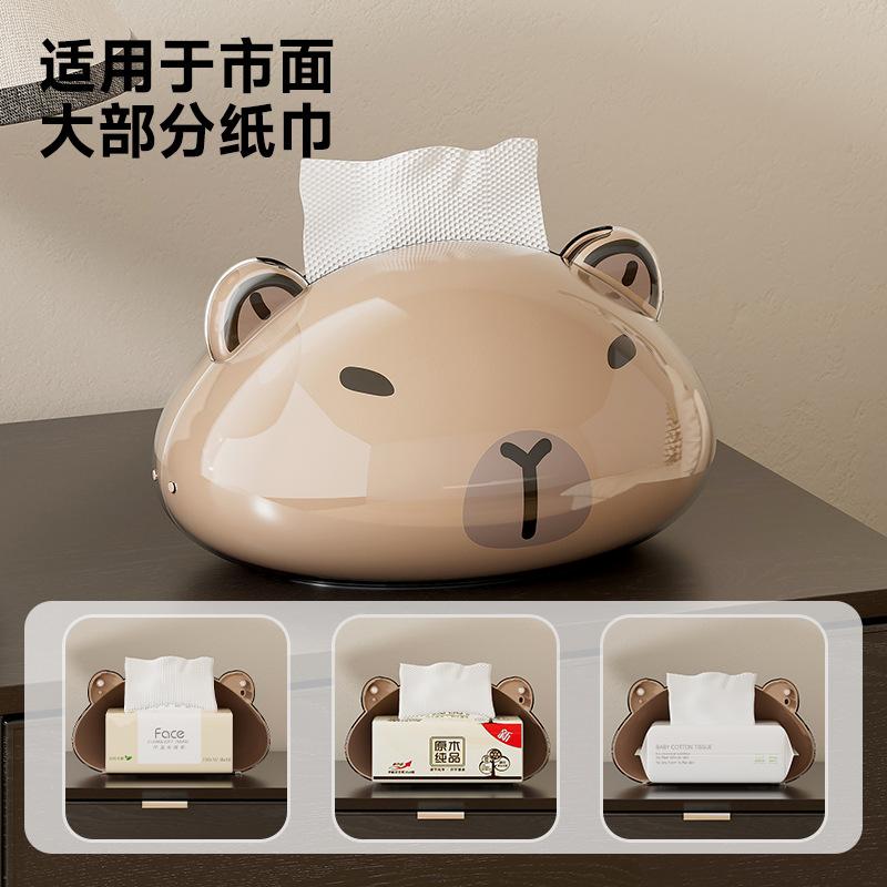 Desktop tissue box, household simplicity and high-end sense, living room napkin paper box, multi-functional creative ornament, car paper box