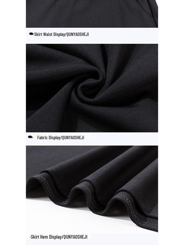 2024 Women's High Waist A-Line Maxi Skirt - Slimming, Versatile, Plus Size, Korean Style for All Seasons