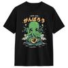 Novelty Japanese Cthulhu Sea Creature Artwork TShirt for Unisex Crewneck Cotton T Shirt Short Sleeve Tee Shirt Summer Tops