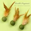 Cat Mint Ball Health and Safety Cat Feather Toy Ball Family Chase Cat Snacks Teeth Cleaning and Tooth Grinding Hair Removal Ball