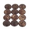 50pcs Wooden Buttons Round Coconut Texture Double Hole Composite Wood 25mm DIY Sewing Buttons for Art Project