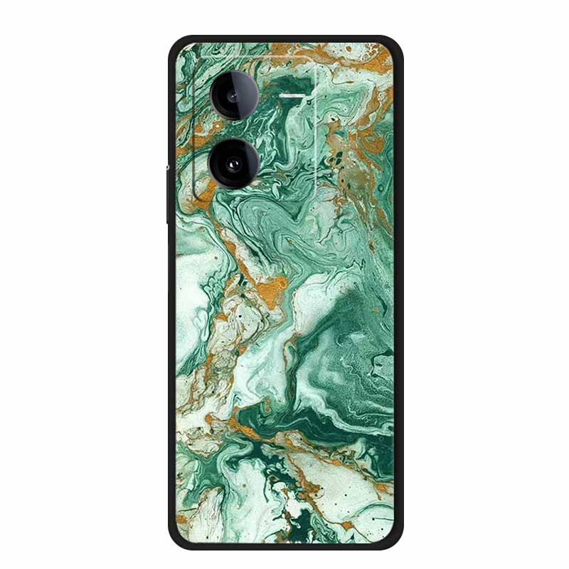 Phone Cover For Vivo iQOO Z8 5G Cases 6.64" Marble Soft TPU Silicone Para for Vivo iQOO Z8 V2314A 2023 Back Case Bumper Fundas