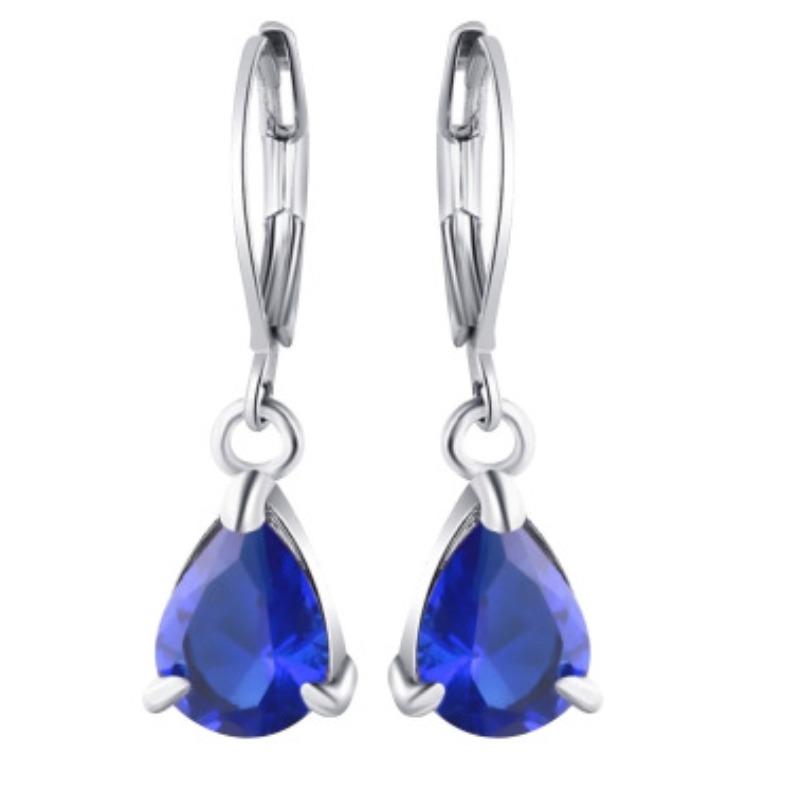 Inlaid Pink Zircon Women'S Earrings Women'S Engagement Jewelry