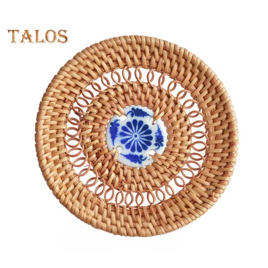 

Подставки из ротанга ручной работы, теплоизоляционные коврики, кухонные коврики с керамической инкрустацией, декоративные подставки для столовых приборов, бара в столовой S