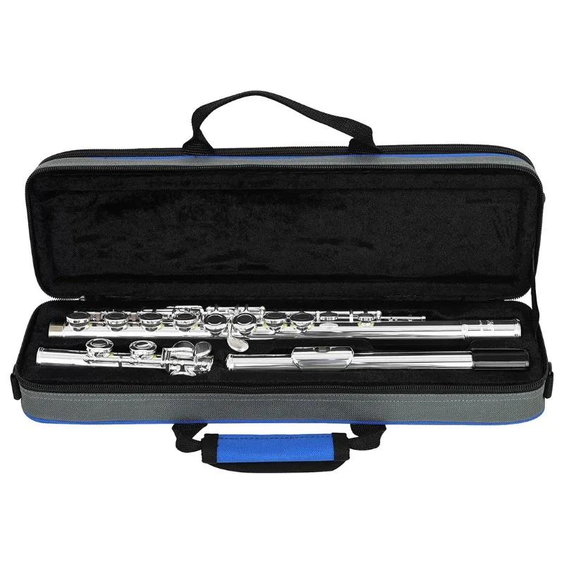16-клапанная флейта до закрытые клапаны посеребренная белая латунь изогнутая клавиша ми профессиональные духовые музыкальные инструменты