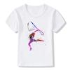 Boys T-shirt Girls Kids Rhythmic Gymnastics Printed T-shirt Modal Clothing Short Sleeves Boys Clothes