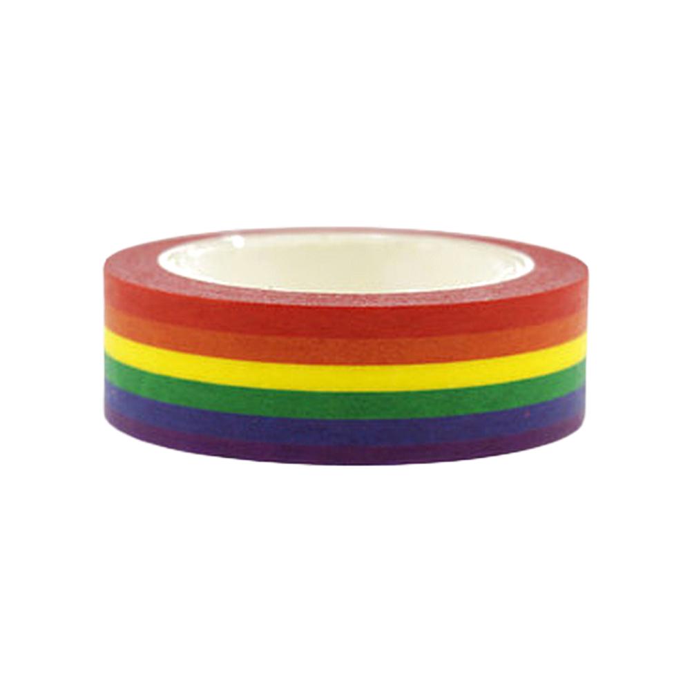 100CM Colorful Rainbow Adhesive Paper Tape School Office Supplies DIY Scrapbooking Stationery