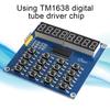 TM1638 3 Wire MCU Control 8 bit LED 16 Keys Keyboard Scanning and Display Module for Arduino