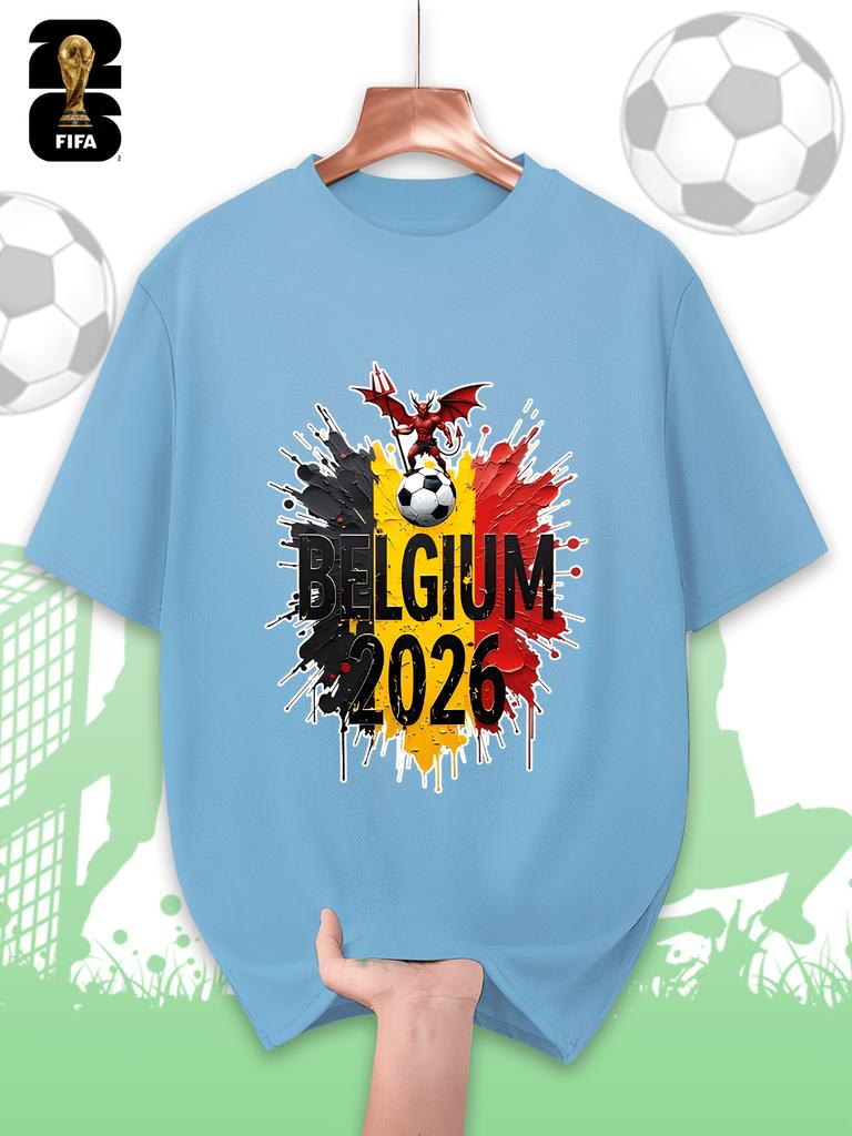 The 2026 FIFA-themed Men's Short-sleeved T-shirt, Featuring a FIFA Football Design