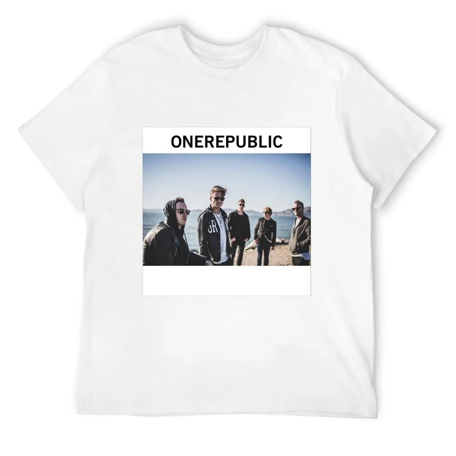 

Футболка с изображением группы Onerepublic, уличная одежда, корейская мода, хлопковые футболки с рисунком, великолепная одежда для мужчин L белый