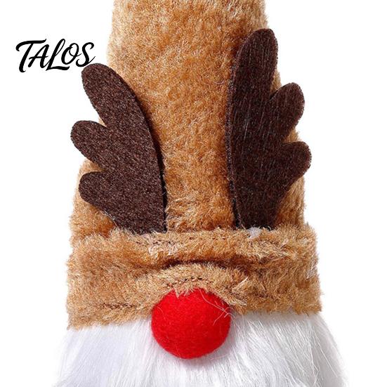 DIY Christmas Crafts Gnome Figurine, Snowflake Knit Hat LED Light Up Rudolph Gift Ideas Doll, Nordic Noel Plush Ornament for Home, Festive Party