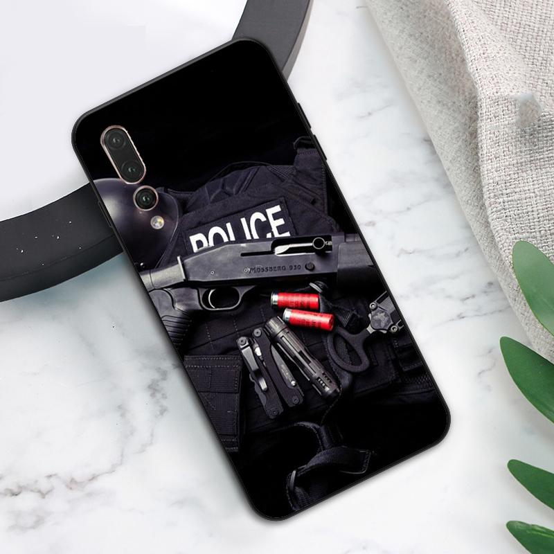 Police Symbol Case For Huawei Nova 10 9 SE 8i 11i 12i 12s Y60 Y61 Y70 Y90 Y72 Y73 Y91 P60 Pro P40 P30 Lite
