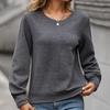 YYFS Women's Fashion Casual Solid Color Print Autumn Winter Long Sleeve O-Neck Sweaters
