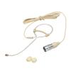 uxcell Mono Ear-hook Headset Microphone, Over-ear Type Omnidirectional Wired Condenser Mic with 3.5mm Audio-Technica Type Plug, 3.9ft Cable, Beige