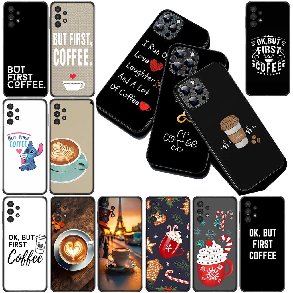 Cover for Samsung Galaxy S10 S8 S9 Plus A33 A34 A31 70 A71 A72 Note 20 9 8 S10E Casing Phone Case OK But First Coffee Book