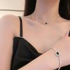 Minimalist Diamond-Set Adjustable Geometric Bracelet – European & American High-End Fashion Jewelry