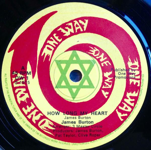 

7inch Record JAMES BURTON How Long My Heart OW1 One Way 1975 UK Reggae Ska Dub Used