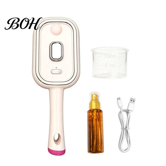 Electric Hair Comb Steam Brush with Essence & Measuring Cup, Rechargeable Anti-Static Scalp Static Reducing Massager Spray Brush, Frizz Control