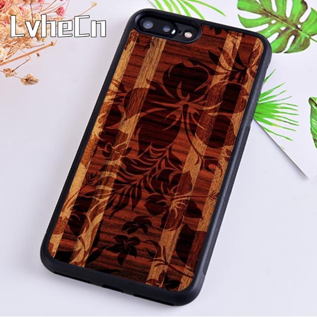 Hawaiian Faux Wood Surfboard Phone Case For iPhone 17 Air 14 15 16 16e 13 12 Max Cover For Apple 11 Pro Max Plus