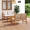 Day and Night - Day and Night Garden Furniture 3 Pieces Cushions Solid Acacia Wood