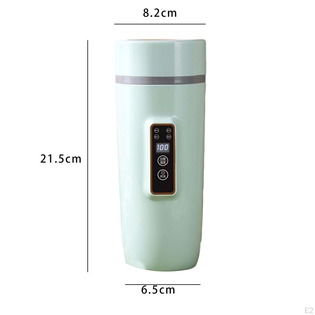 Elektrická ohřívací nádoba Nerezová přenosná konvice pro Office Hotel Travel zelená
