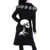 Sweat-shirt gothique Vintage pour femmes, manches longues, grande taille, manteau Cardigan à capuche