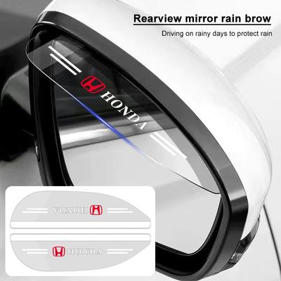 2 Piezas Cubierta Protectora para Espejo Retrovisor Lateral Trasero de Coche Cubiertas de Cejas para Lluvia Pegatinas para Civic Xrv Hrv Crv CRZ Brv City Odyssey Accord Fit Jazz Insight CRX