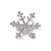 Silver Crystal Snowflake Brooch