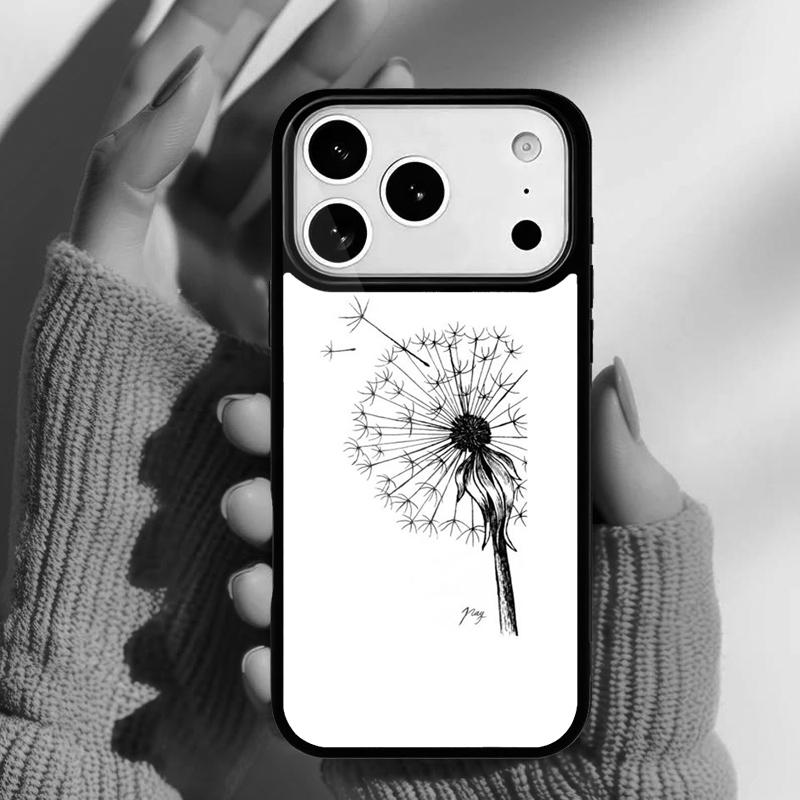 Dandelion Flower Flying Phone Case for iPhone 17 16 15 14 13 Pro Max Back Cover for 12 11 Pro Coque