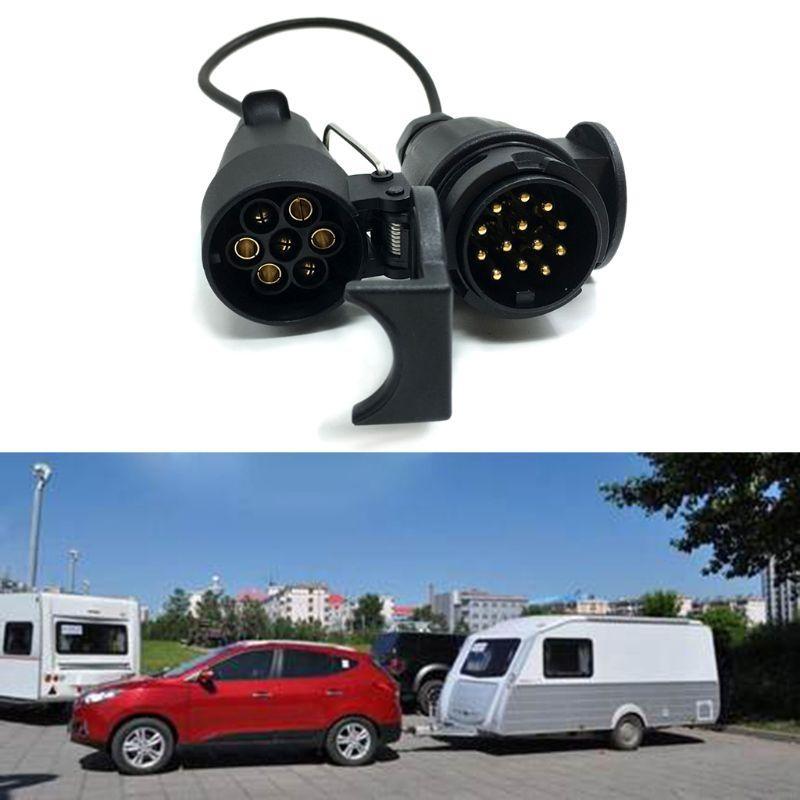 W91F Truck Towing Connector Adapter 7 Pin To 13 Pin Plug for Car Trailer Towing 12V