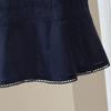 Women's Ramie V-Neck Ruffled Sleeveless Vest
