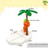 Tropical Palm Tree Bird Perch Platform Interactive Molar Toy Bell Ball For Budgie Cockatiel Pet Cage Boredom Relief Enrichment