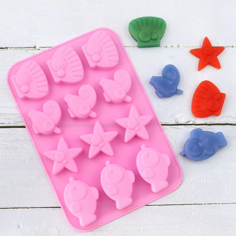 Mermaid Tail Cake Pan Under The Sea Silicone Mold For Baby Shower Birthday Party Chocolate Candy Cupcake Topper Decoration Tools