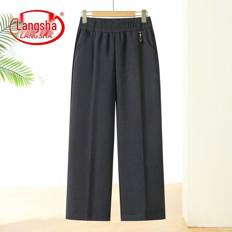 LangSha Women s Plus Size Casual Straight-Leg Pants 2XL