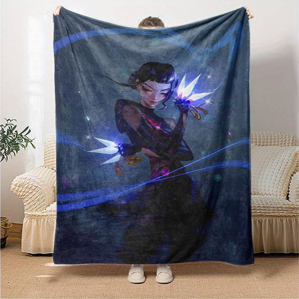 1pc KPop Demon Hunters ZOEY3 Blanket, Gift, for Men and Women, Soft Blanket, Good for Sofa Bed Couch Travel, Lightweight Flannel Blanket