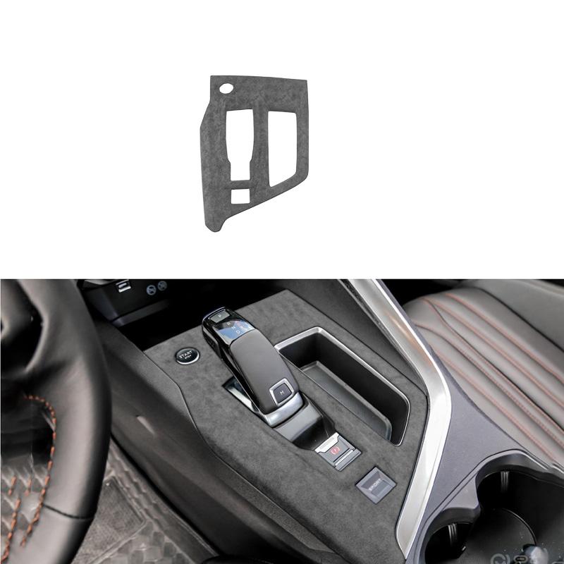 For Peugeot 4008 5008 2017-2023 Alcantara Suede Car Central Gear Knob Cover Shifter Panel Window Lift Frame Interior Accessories