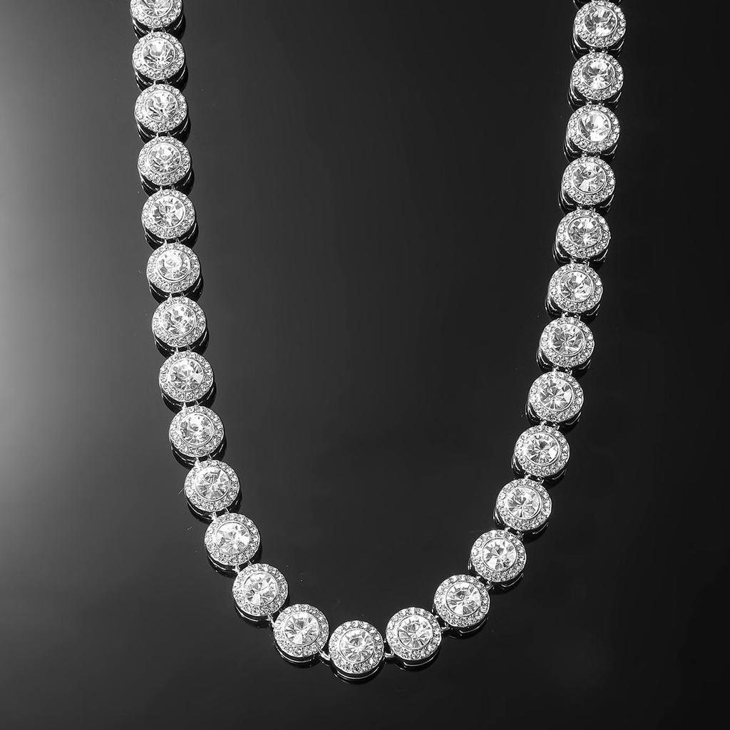 Herren Bestseller Hip Hop Strassstein Halskette - Cooles Mode Street Dance Schmuckstück