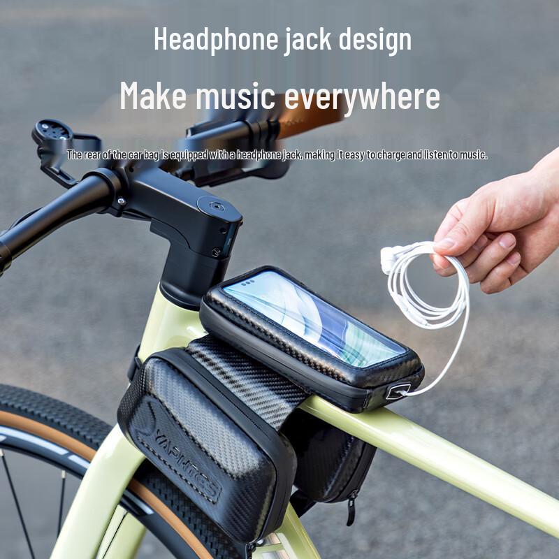 Yaphtes 3-in-1 Waterproof Bicycle Frame Bag with Touchscreen